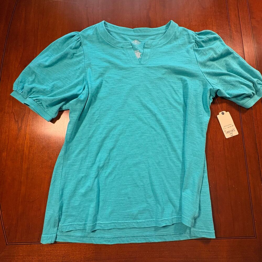 NWT St. John's Bay Teal Tshirt Size Large